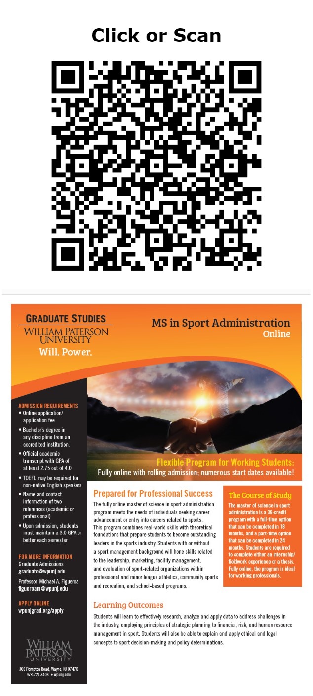 New MS in Sport Administration